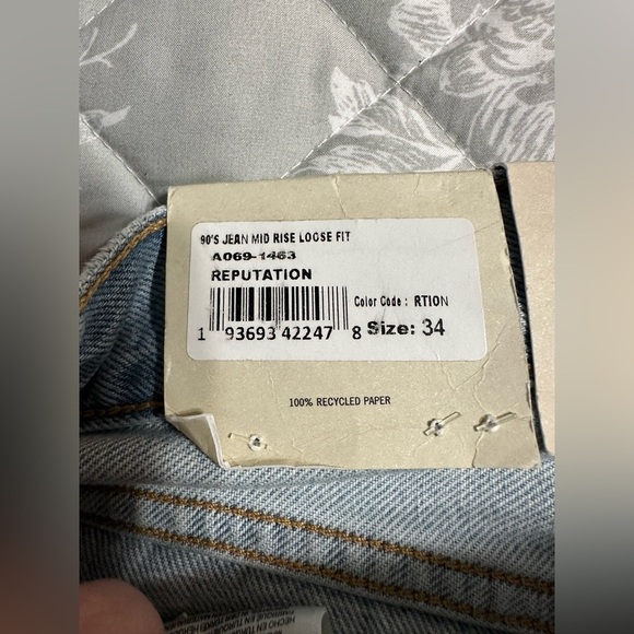 AGOLDE 90’s Mid Rise Loose Fit Jeans, Size 34 (v) - Picture 6 of 9